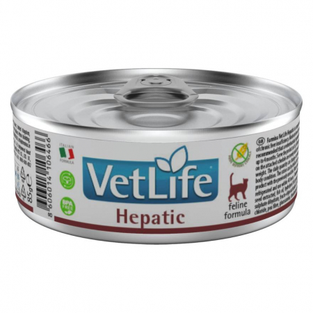 Farmina Vet Life Cat Hepatic влажный корм для кошек при заболевании печени, в консервах - 85 г - ЗООВЕТЦЕНТР