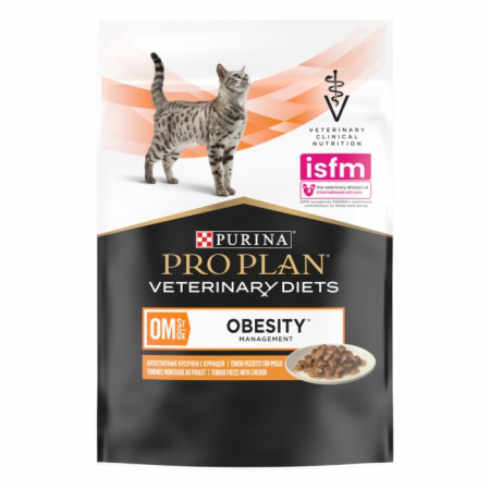 Влажный корм для кошек Pro Plan Veterinary Diets Obesity Management при ожирении с курицей, 85 г - ЗООВЕТЦЕНТР