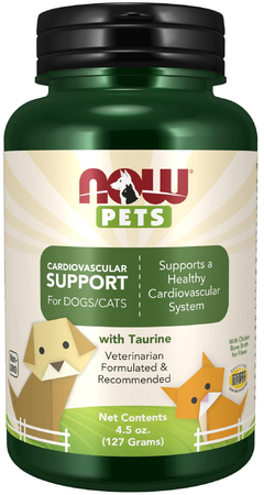 Добавки для животных NOW Pets Cardiovascular support fot dogs/cats 127 gr / Нау Поддержка сосудов для животных  - ЗООВЕТЦЕНТР